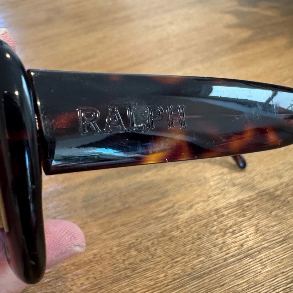 Ralph Lauren Black Gloss Oversized Women's Sunglasses - Picture 3 of 7